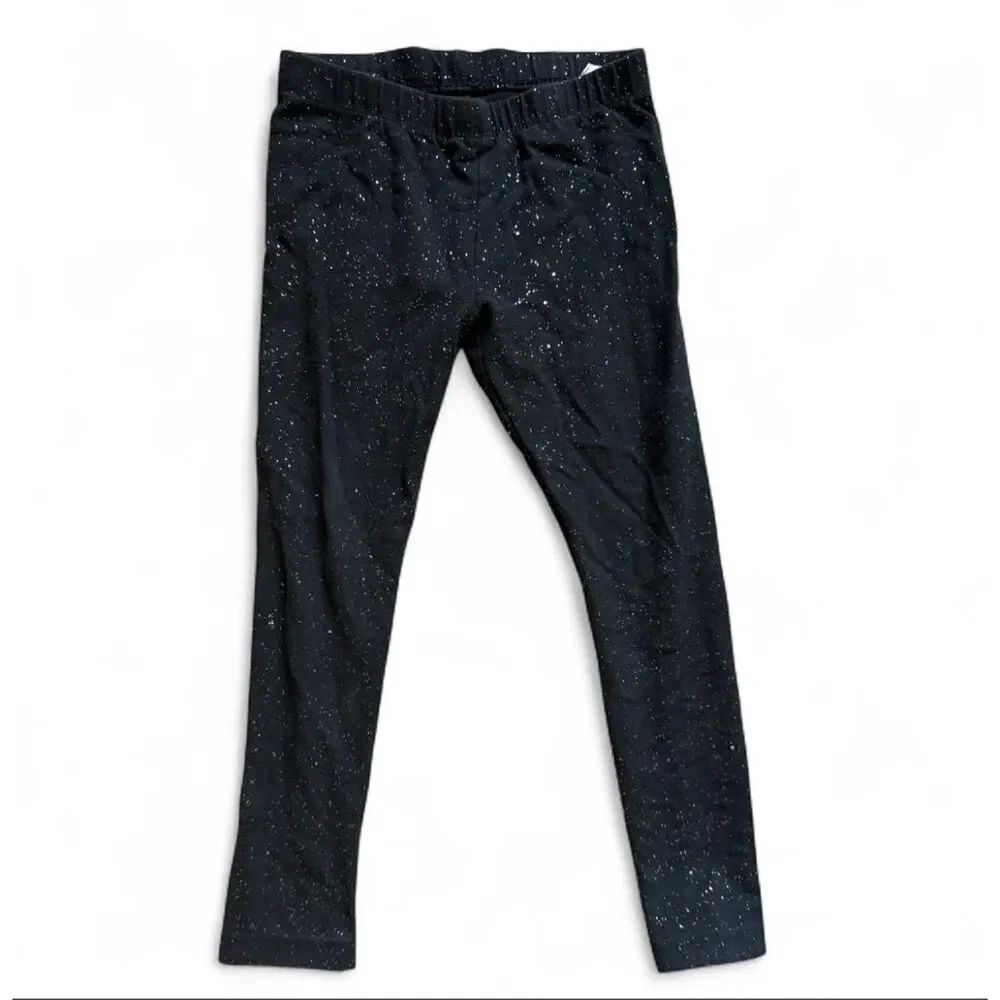 Toddler Girls Jumping Beans Glitter Sparkle Black Leggings Pants - Sz 4T